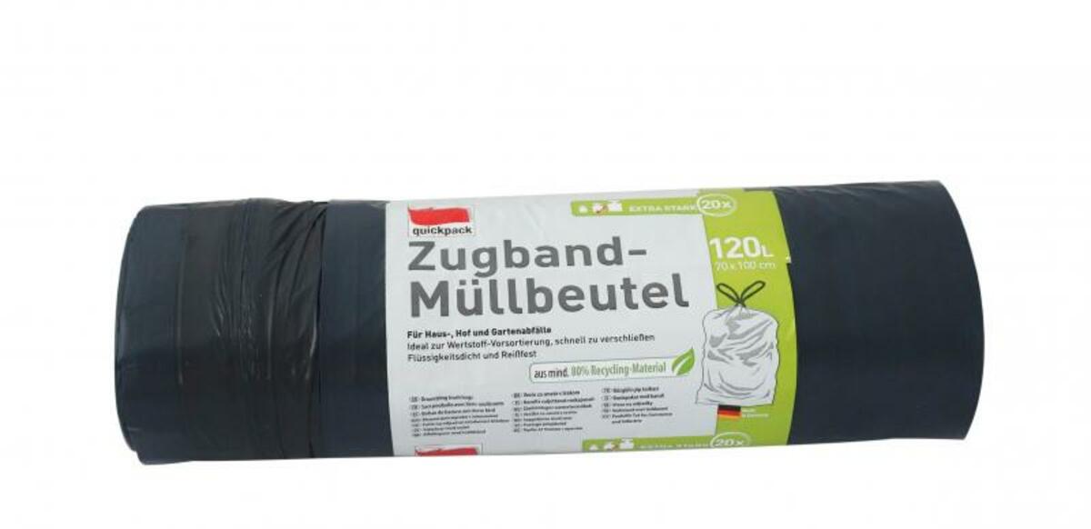 Bild 1 von Quickpack Müllbeutel mit Zugband 120 Liter