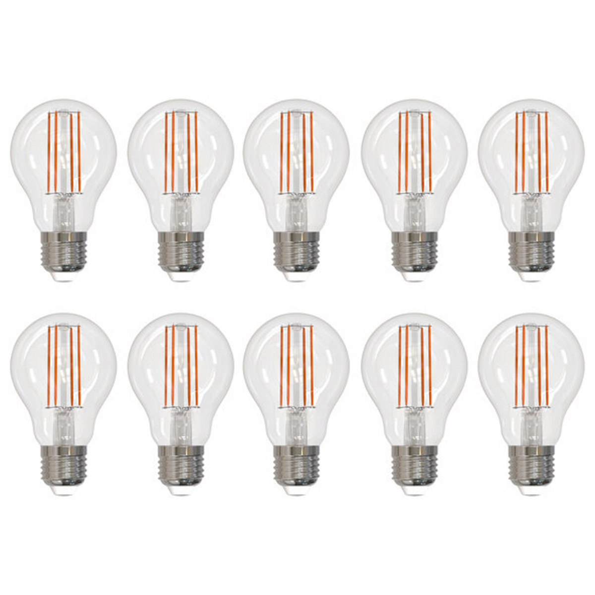 Bild 1 von LED-Retro-Leuchtmittel Birne E27 7 W 806 lm, 10er-Set – Energieeffizienzklasse E