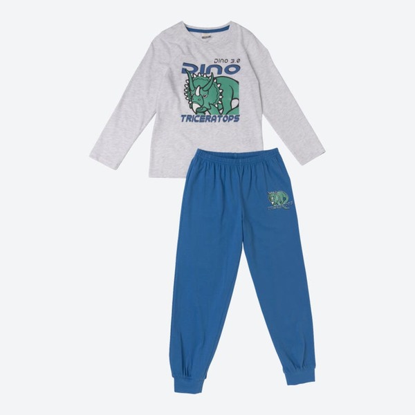 Bild 1 von Jungen-Schlafanzug mit Dino-Frontaufdruck, 2-teilig