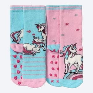 Mädchen-ABS-Socken, 2er-Pack