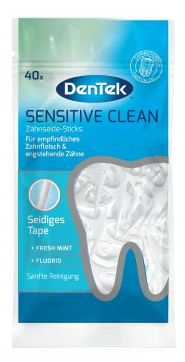 Bild 1 von DenTek Sensitive Clean Zahnseide-Sticks fresh mint + Fluorid