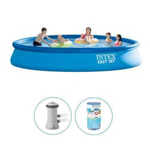 Intex - Easy Set - Pool mit Filterpumpe - 457x84 cm - Rund - Aufblasbarer Pool