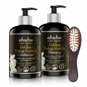 GOLDEN KUKUI VANILLA Shampoo & Conditioner XXL mit Reisebürste