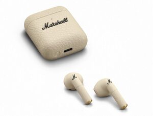 Marshall Minor III, True-Wireless-Kopfhörer mit Ladebox, creme
