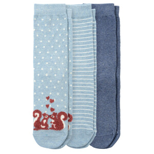 3 Paar Damen Socken im Muster-Mix