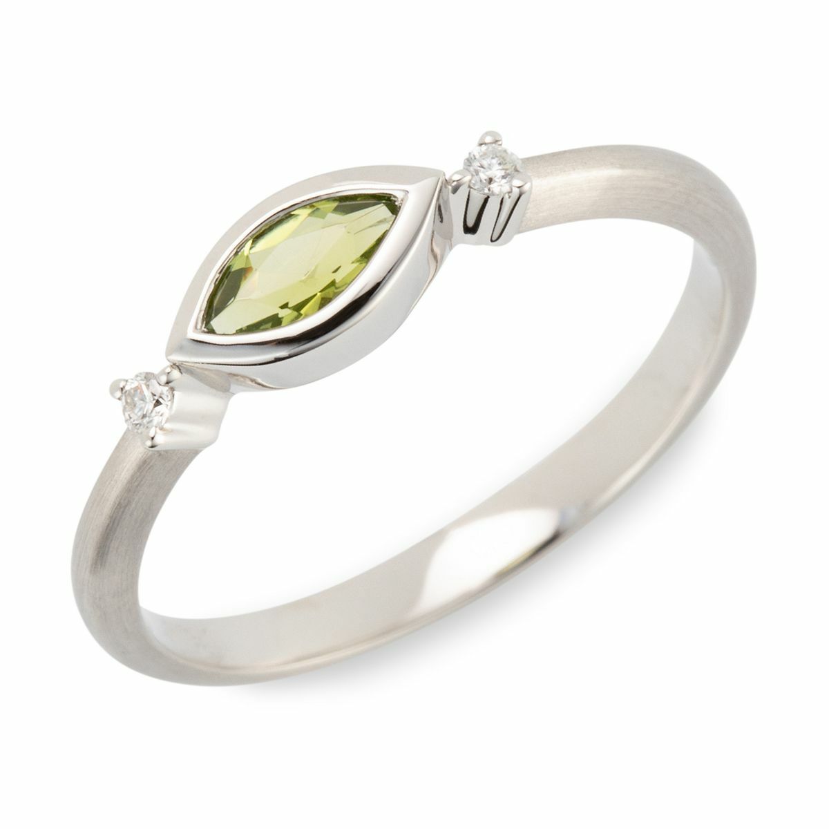 Bild 1 von PLATINITY Ring 1 Turmalin ca. 0,27ct 2 Brillanten 0,03ct Platin 950