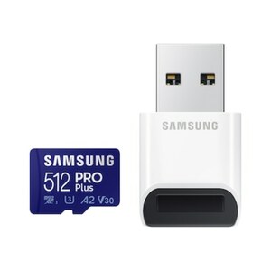 Samsung PRO Plus 512 GB microSDXC-Speicherkarte (2021) mit USB-Kartenleser