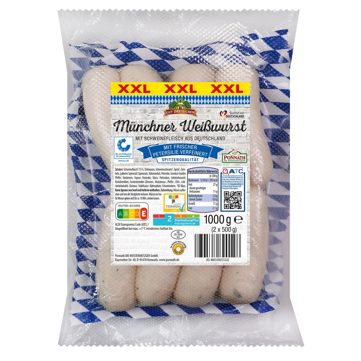 GUT DREI EICHEN Münchner Weißwurst 1 kg von ALDI SÜD ansehen!