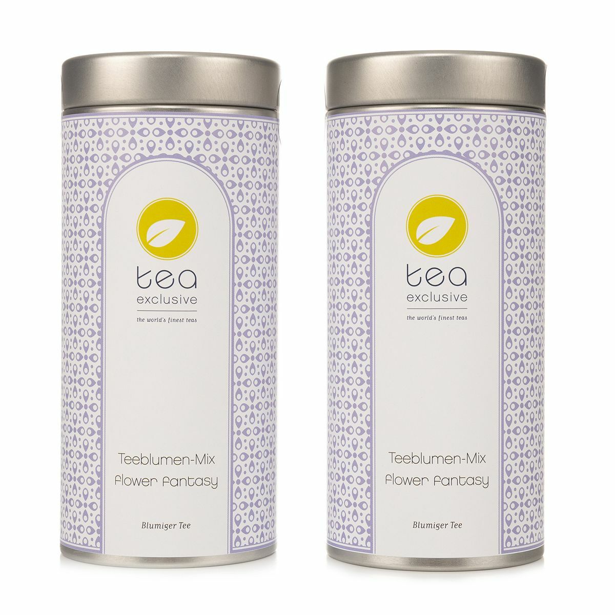 Bild 1 von tea exclusive Teeblumen-Mix Weißer/Grüner Tee mit Blüten/Blumen 2x60g (6Stück) Dose