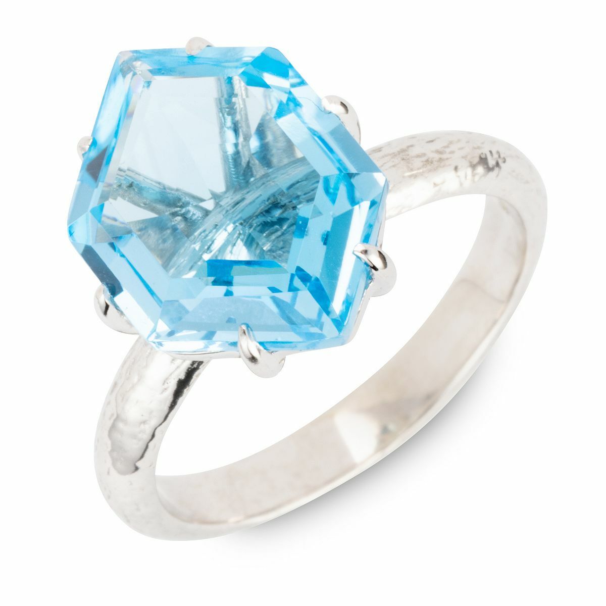 Bild 1 von THOMAS & SOHN Limited Edition beh.Swiss Blautopas Ring Weißgold 375