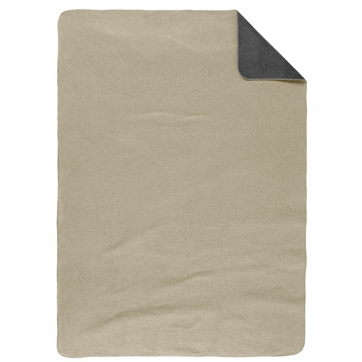 Bild 1 von biberna® Wohndecke uni Melange Baumwoll Flanell ca. 150x200cm