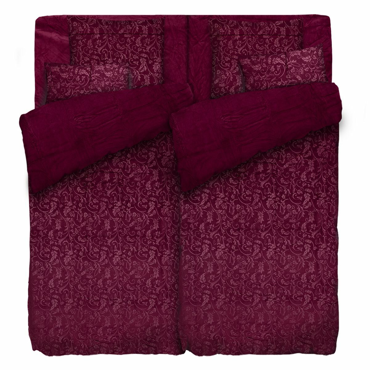 Bild 1 von NICKYMOOD Wendebettwäsche geprägte Ranken Mikrofaser Nicky Doppelbett, 8tlg.