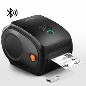 VEVOR Vvevor Thermo Etikettendrucker Thermodrucker Etikettendrucker Bluetooth USB 300 DPI
