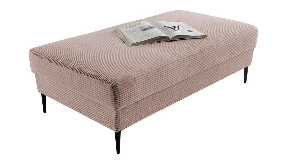 Bild 1 von Hocker Sitzhocker 140 x 75 cm Cordbezug rosa - SUMMER