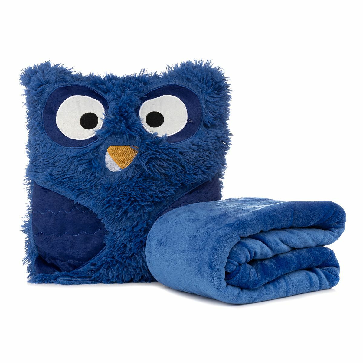 Bild 1 von MONT CHALET Kids 2in1-Eulenkissen inkl. Decke Mikrofaser Chinchilla 45x55cm/130x170cm