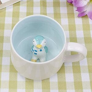 3D Tier Kaffee Tasse Cup, 12oz Lustige Cartoon Handgefertigte Figürigkeit Milch Teetasse, Weihnachten Geburtstagsgeschenke für Freunde Kinder Mädchen Frau Grandma Tante