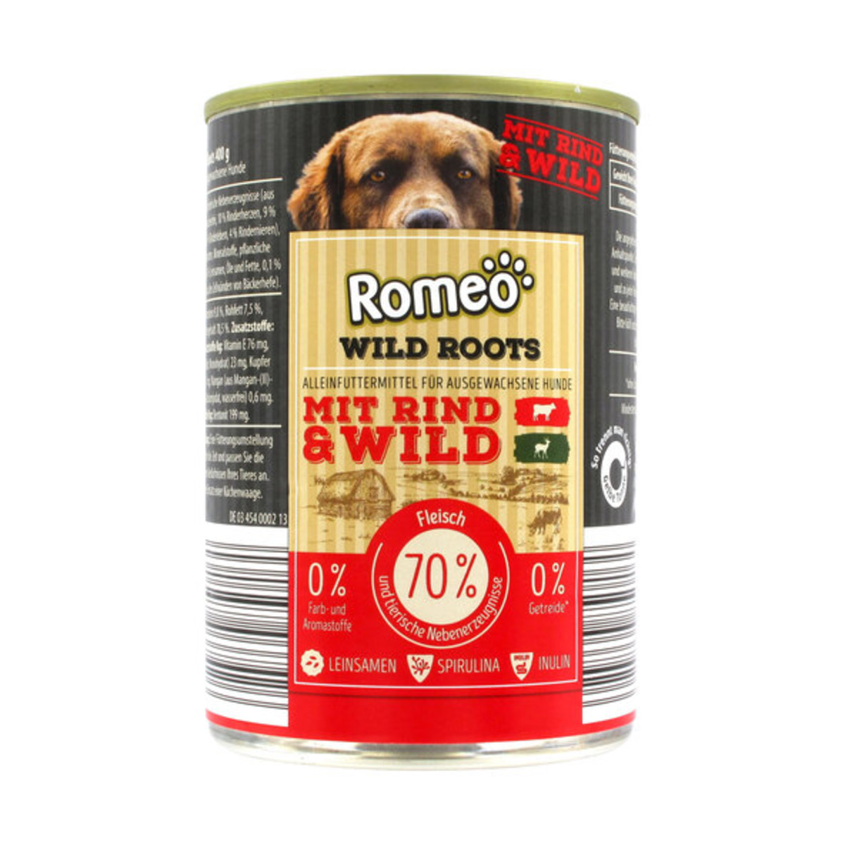 Bild 1 von Wild Roots Hunde-Nassfutter Rind & Wild, 12x 400 g