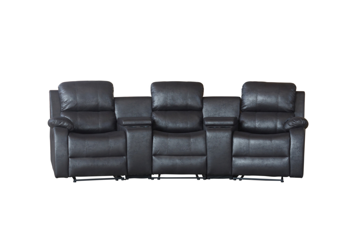 Bild 1 von Happy Home Home-Cinema 3-Sitzer Polstergarnitur schwarz