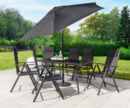 Bild 3 von Better Home 8-tlg. Aluminium Sitzgarnitur mit Sonnenschirm schwarz