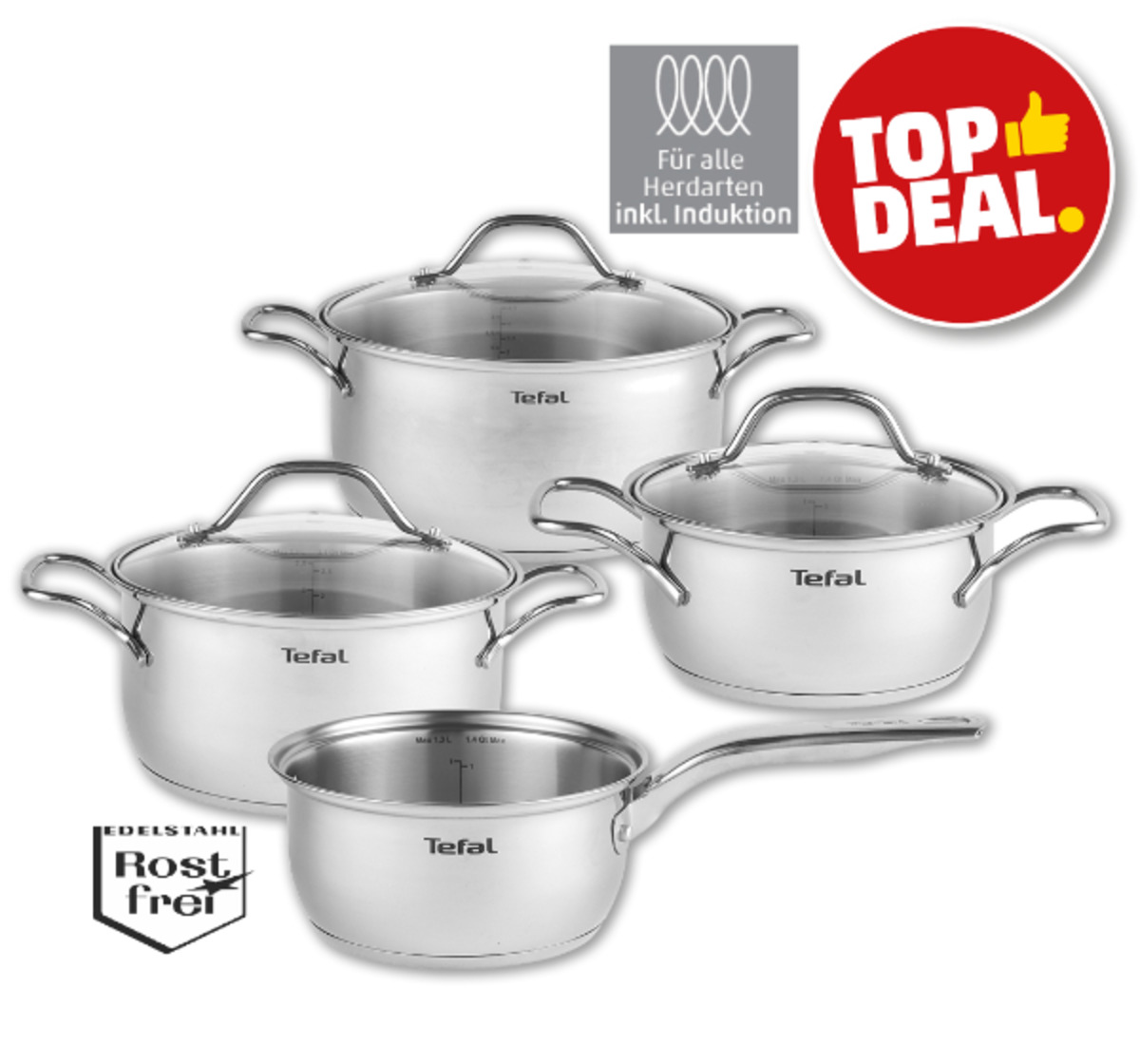 Bild 1 von TEFAL Edelstahl-Topf-Set INTUITION*
