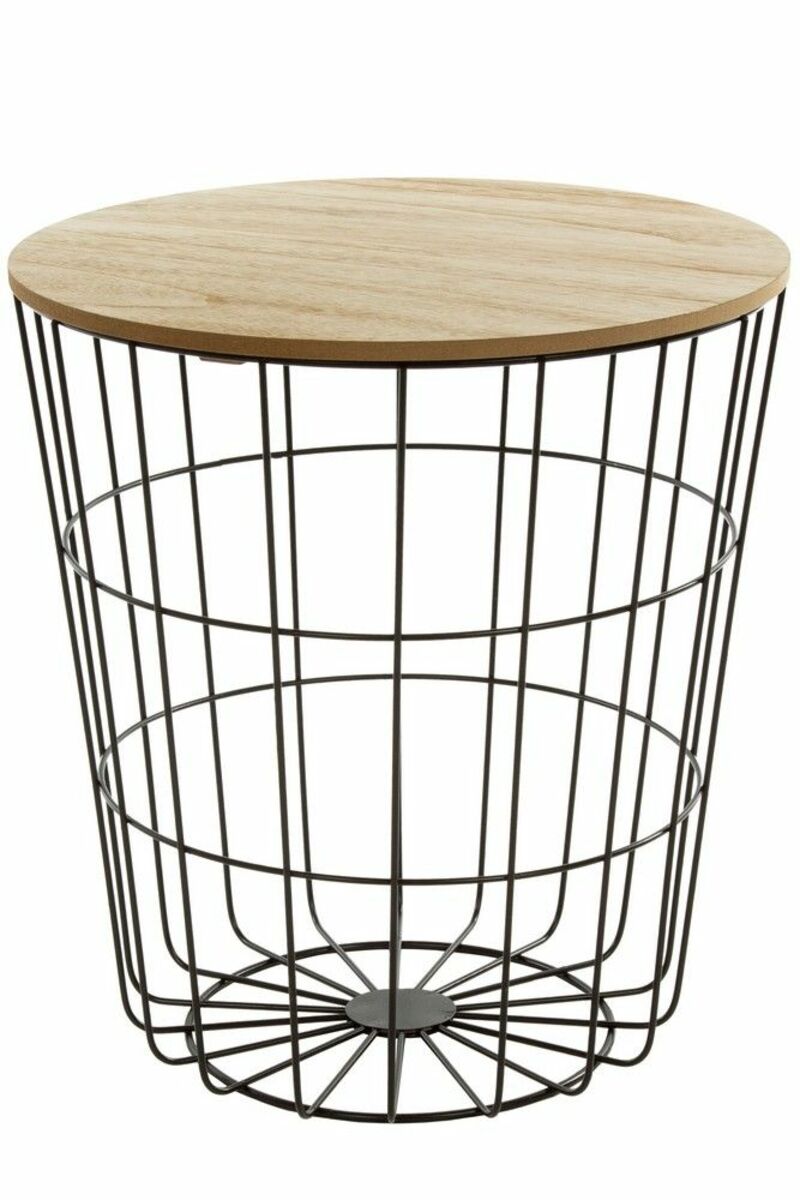 Bild 1 von My Flair Aufbewahrungsbehälter/Tisch "Fritz" - schwarz - holzfarben