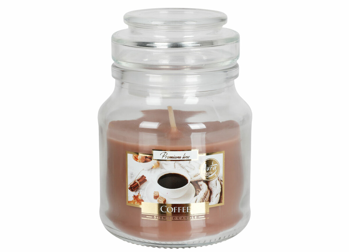 Bild 1 von Duftkerze im Glas mit Aromadeckel 120g Kaffee