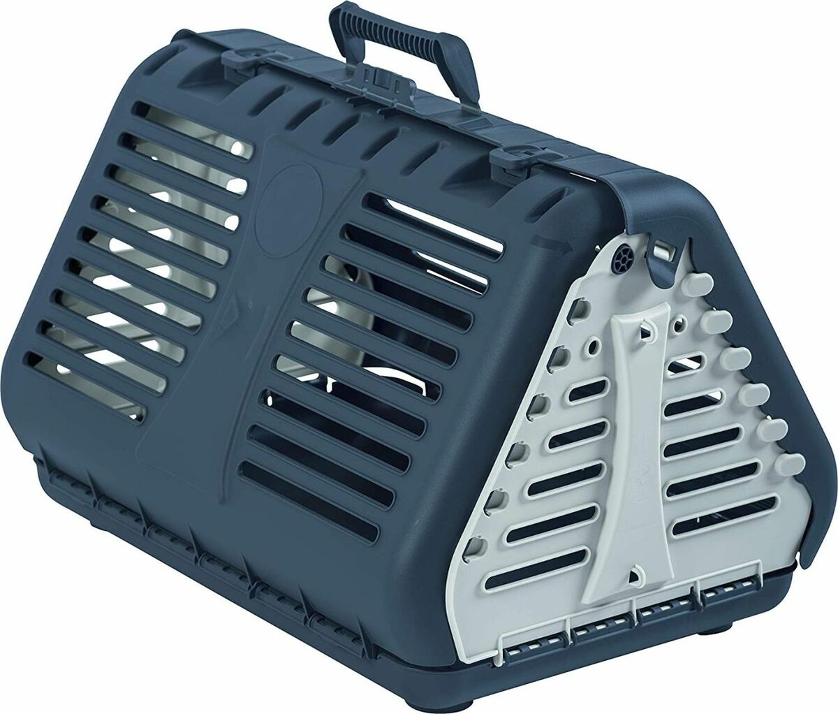 Bild 1 von Rotho MyPet Toby Faltbare Transportbox für Katzen, kleine Hunde und Kleintiere, anthrazit/weiss