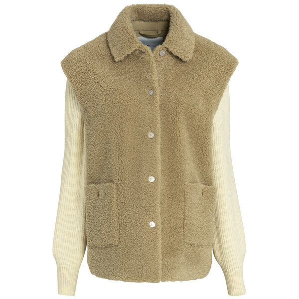 Bild 1 von Damen Teddyjacke mit Strickärmeln