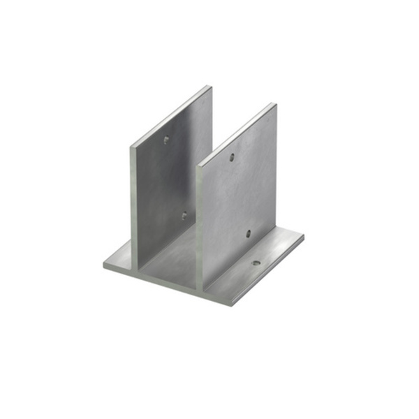 Bild 1 von GS Terrassen Montagesysteme Stützanker, Silber, Aluminium, Länge: 100 mm - silberfarben