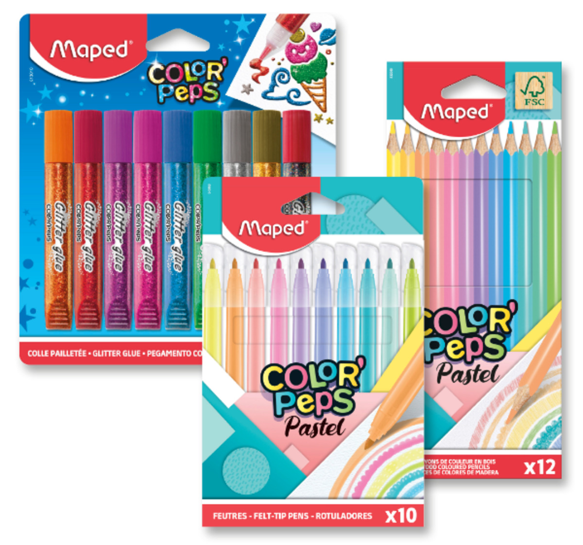 Bild 1 von MAPED Farbstifte und Glitzerkleber*