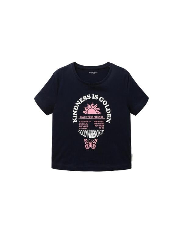 Bild 1 von TOM TAILOR - Girls Cropped T-Shirt mit Textprint