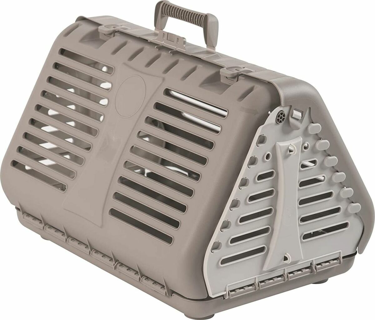 Bild 1 von Rotho MyPet Toby Faltbare Transportbox für Katzen, kleine Hunde und Kleintiere, beige/weiss