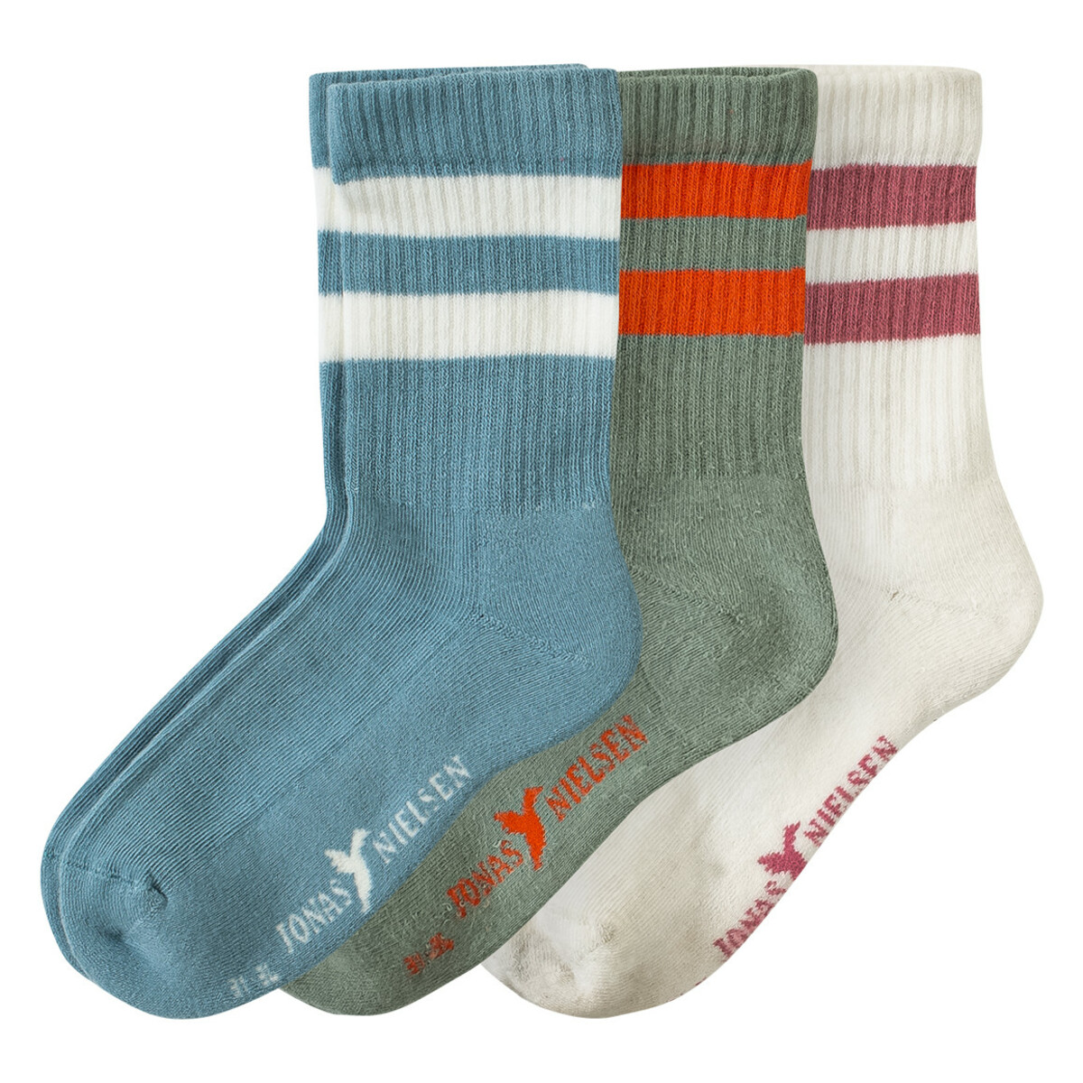 Bild 1 von 3 Paar Kinder Sportsocken mit Streifen
