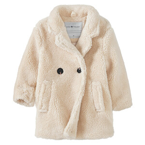 Mädchen Teddymantel einfarbig