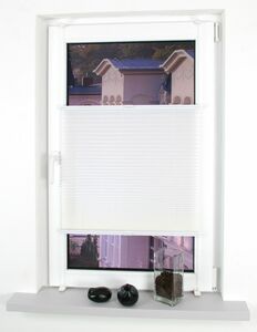Bella Casa Klemmfix-Plissee verspannt, 150 x 75 cm, Weiß