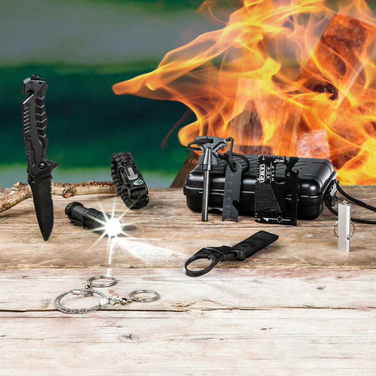 Bild 1 von HI Survival-Set schwarz Stahl B/H/L: ca. 10x5x17 cm