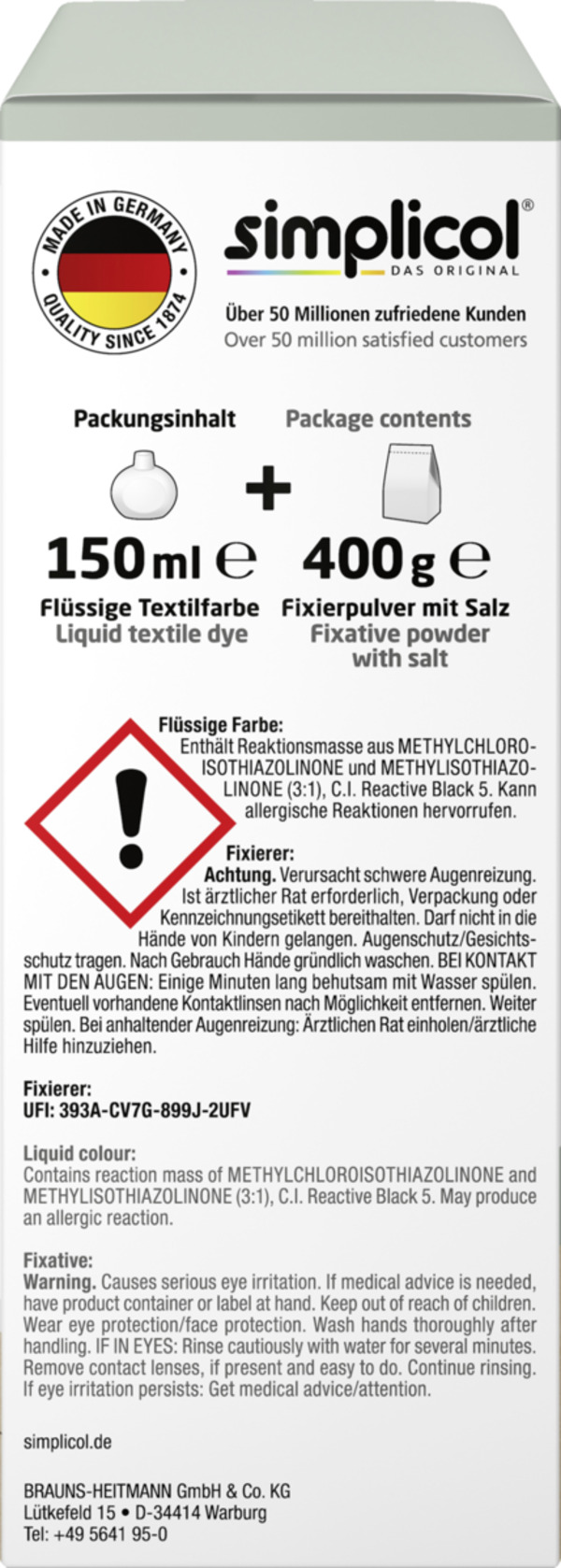 Bild 2 von simplicol Textilfarbe intensiv Salbei-Grün
