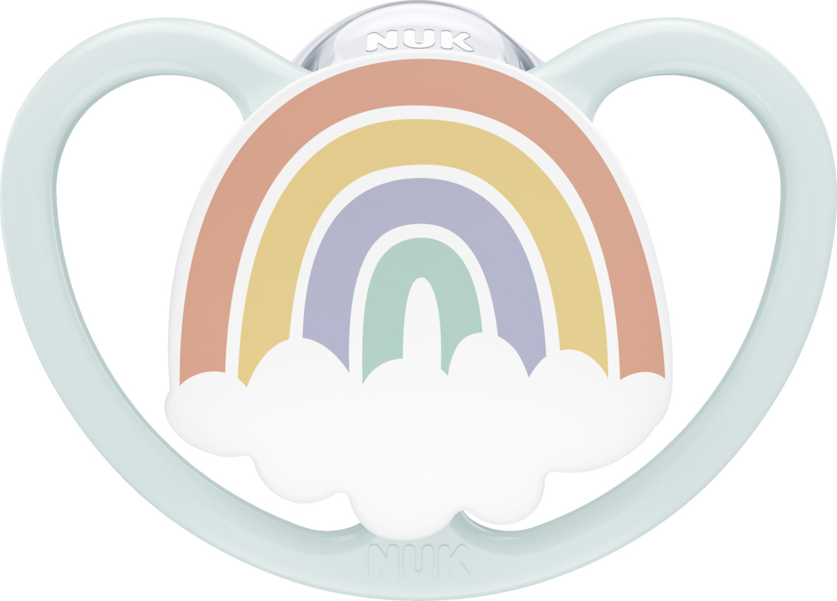 Bild 4 von NUK Space Silikon-Schnuller, Fuchs & Regenbogen, 0-6 Monate