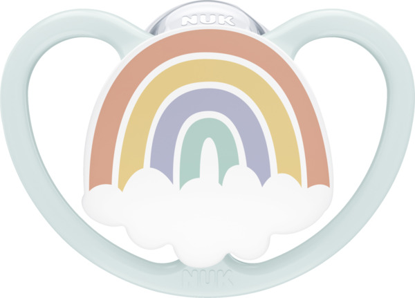 Bild 4 von NUK Space Silikon-Schnuller, Fuchs & Regenbogen, 0-6 Monate