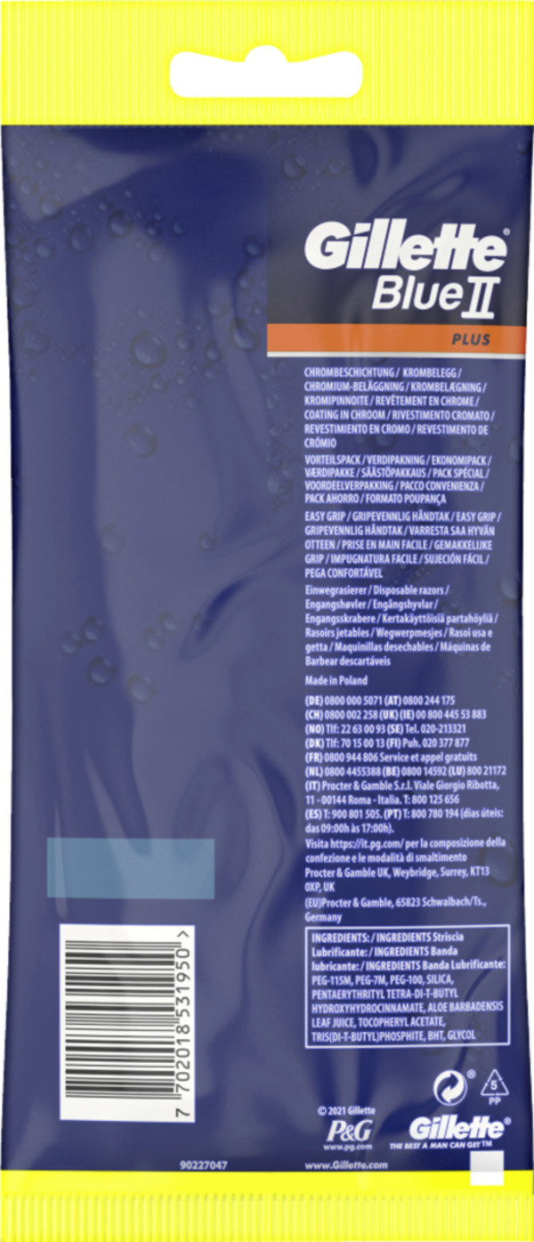 Bild 2 von Gillette Blue II Plus Einwegrasierer