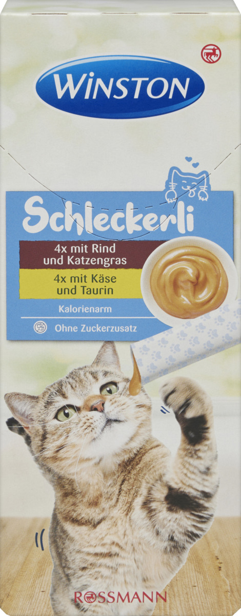 Bild 1 von Winston Schleckerli 4x mit Rind & Katzengras, 4x mit Käse & Taurin