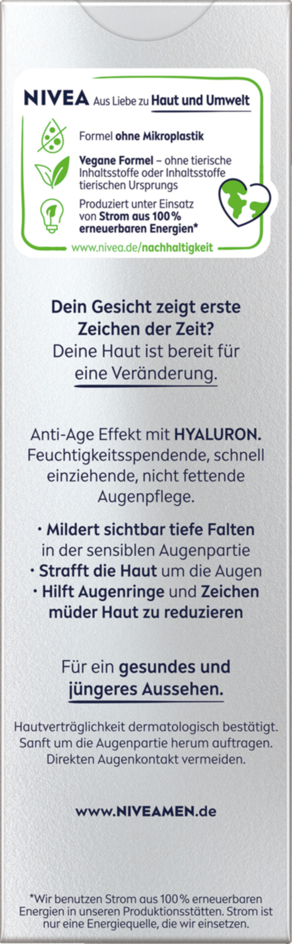 Bild 2 von NIVEA MEN Anti-Age Hyaluron Augenpflege