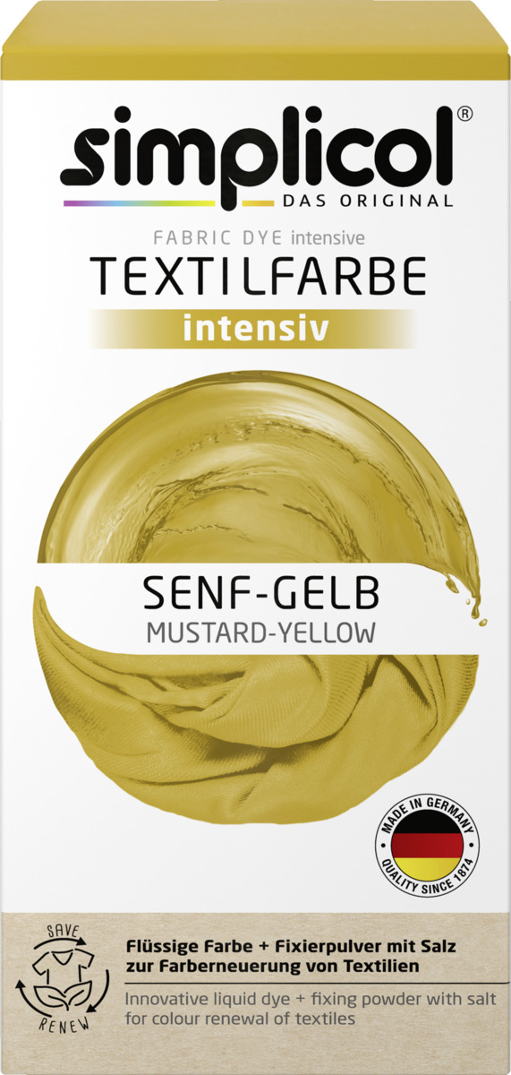 Bild 1 von simplicol Textilfarbe Intensiv Senf Gelb