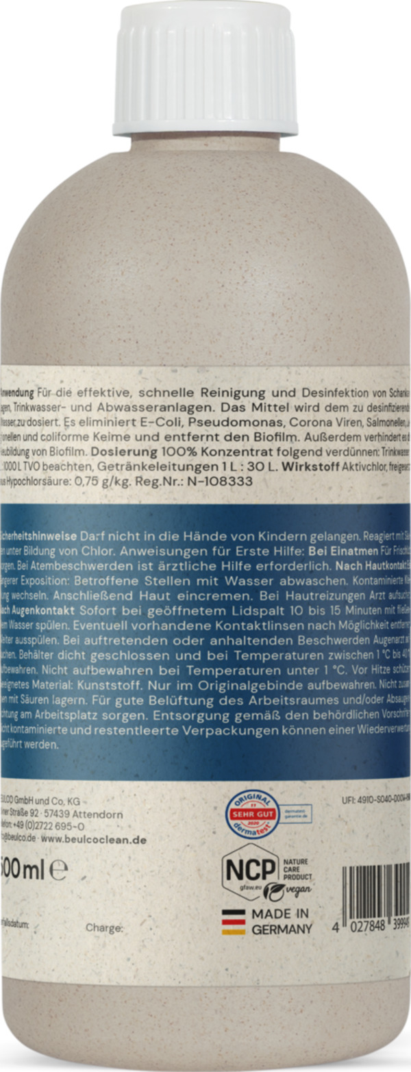 Bild 2 von beulco clean Trinkwasser- & Tankdesinfektion 500 ml