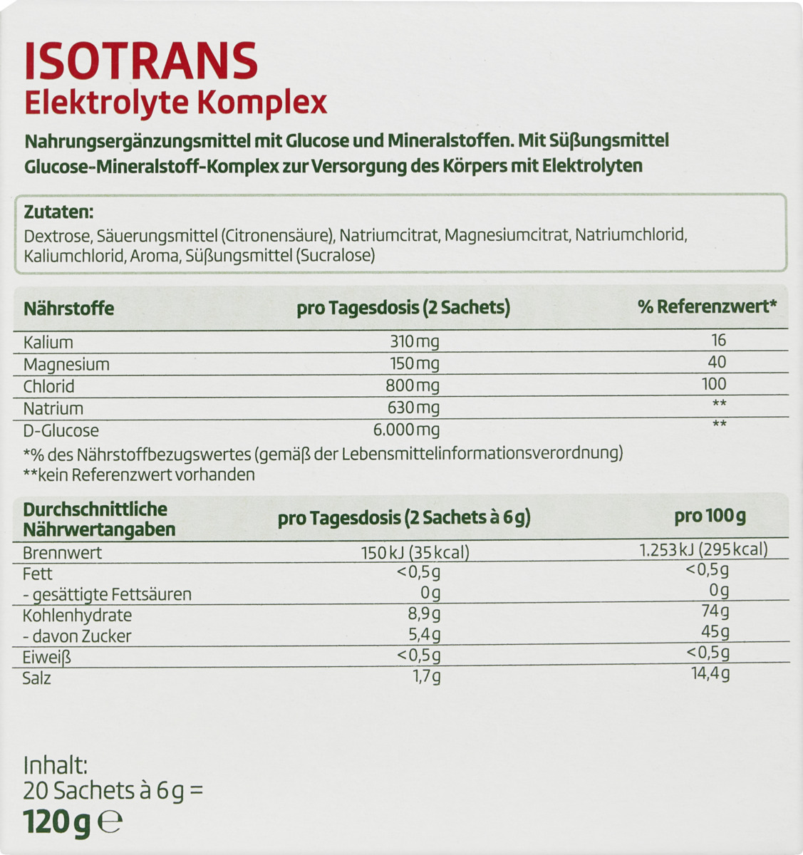 Bild 3 von altapharma Isotrans Elektrolyte Komplex