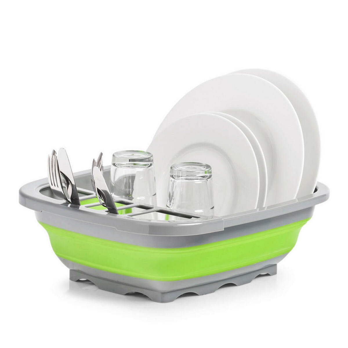 Bild 1 von Zeller Abtropfkorb faltbar grau Kunststoff B/H/L: ca. 32,4x12x38,4 cm