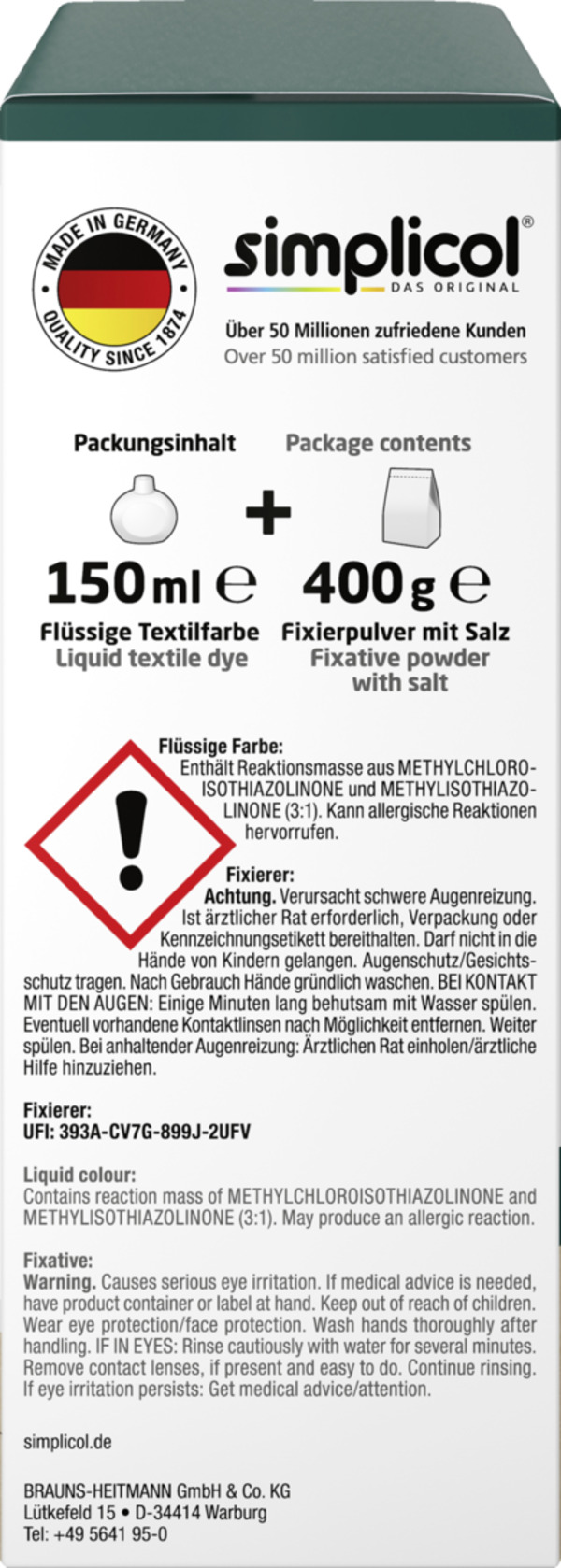 Bild 2 von simplicol Textilfarbe Intensiv Wald-Grün