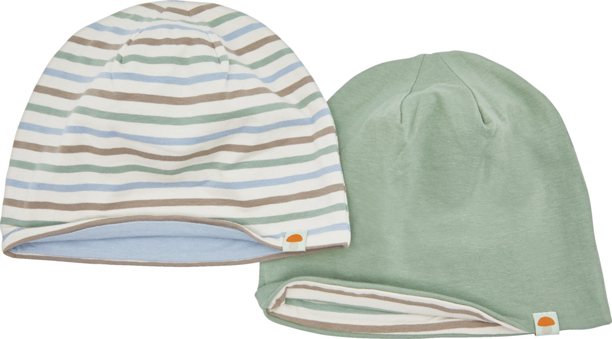 Bild 1 von IDEENWELT 2er-Set Kinder-Wendemützen Streifen