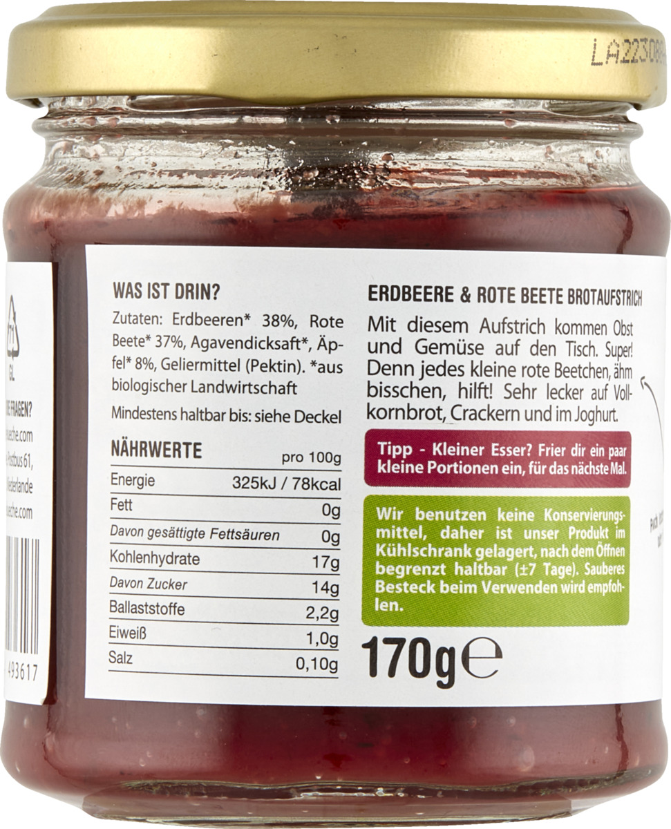 Bild 4 von Die Kleine Küche Bio Brotaufstrich Erdbeere & Rote Beete