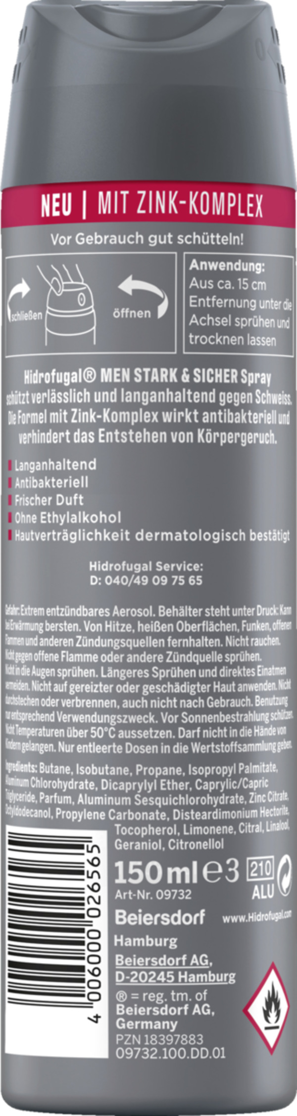 Bild 2 von Hidrofugal MEN Stark & Sicher Anti-Transpirant Spray